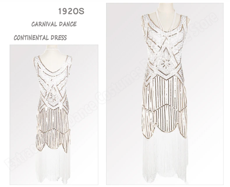 Женское вечернее платье 1920 s Great Gatsby Flapper Vestidos с блестками и бисером, платье с бахромой, вечернее платье с v-образным вырезом, украшенное бахромой, без рукавов
