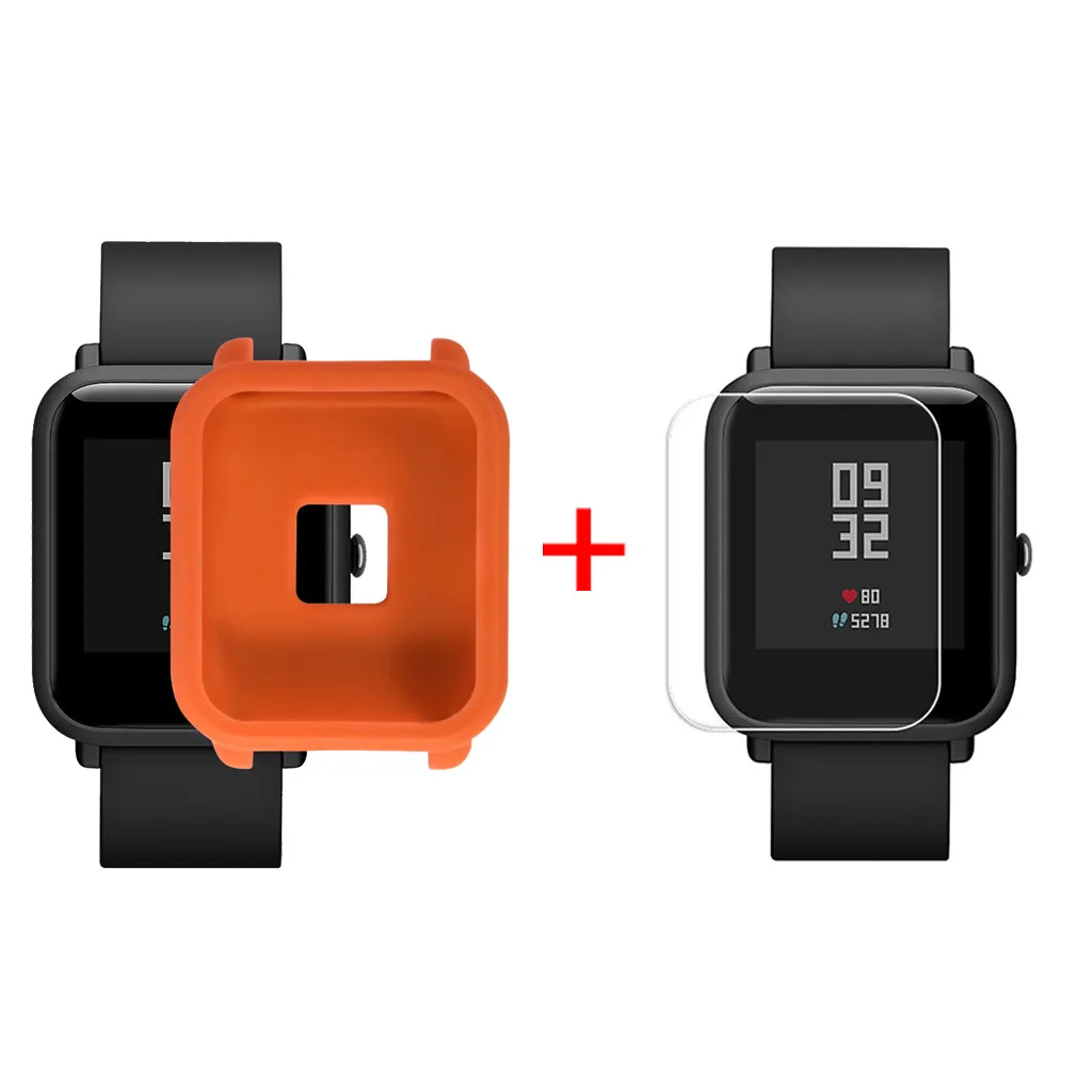 Мягкий силиконовый Сменный Чехол для Huami Amazfit Bip Youth Watch с защитой экрана