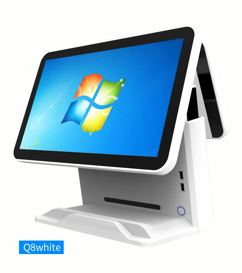 15," POS система кассовый аппарат с двойным сенсорным экраном