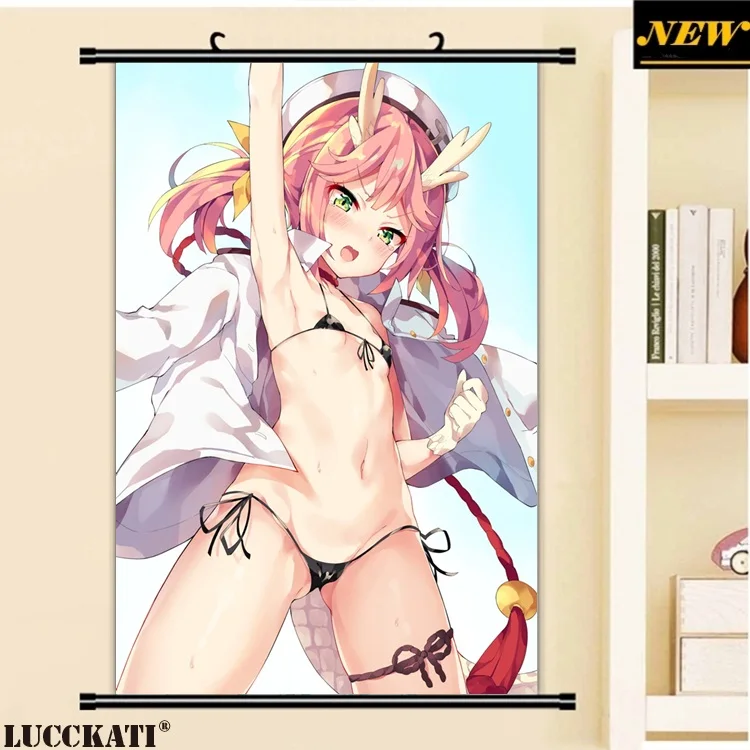 40X60 см Azur переулок Bilan Hangxian игра cameltoe Сексуальная лоли мультфильм аниме Настенная картина плакат прокрутки Ткань Холст Живопись 27