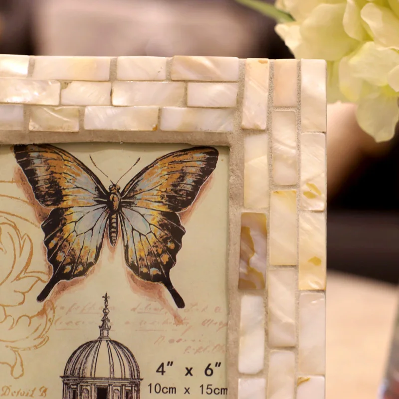 Fashionable Handcrafted Seashell photo frame Picture Photo Frames YSPF-010 | Дом и сад