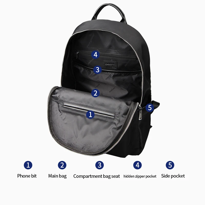 Padieoe нейлоновая Мужская школьная сумка mochila, рюкзаки, люксовый бренд, мужской рюкзак с защитой от кражи, модный рюкзак для путешествий, wo, мужские рюкзаки