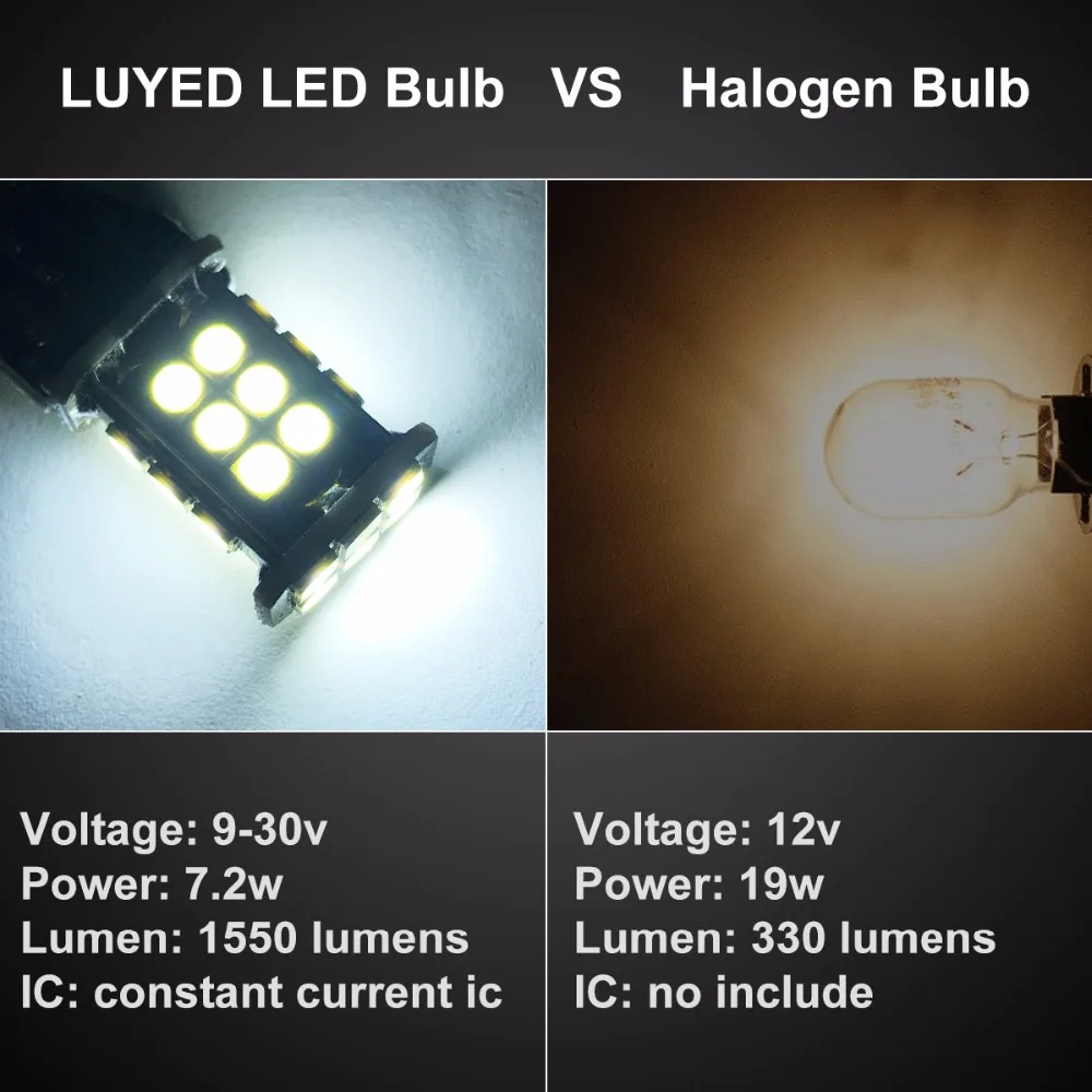 2 шт. T15 W16W высокое качество 24SMD 3030 светодиодный CANBUS без ошибок автомобиля задние