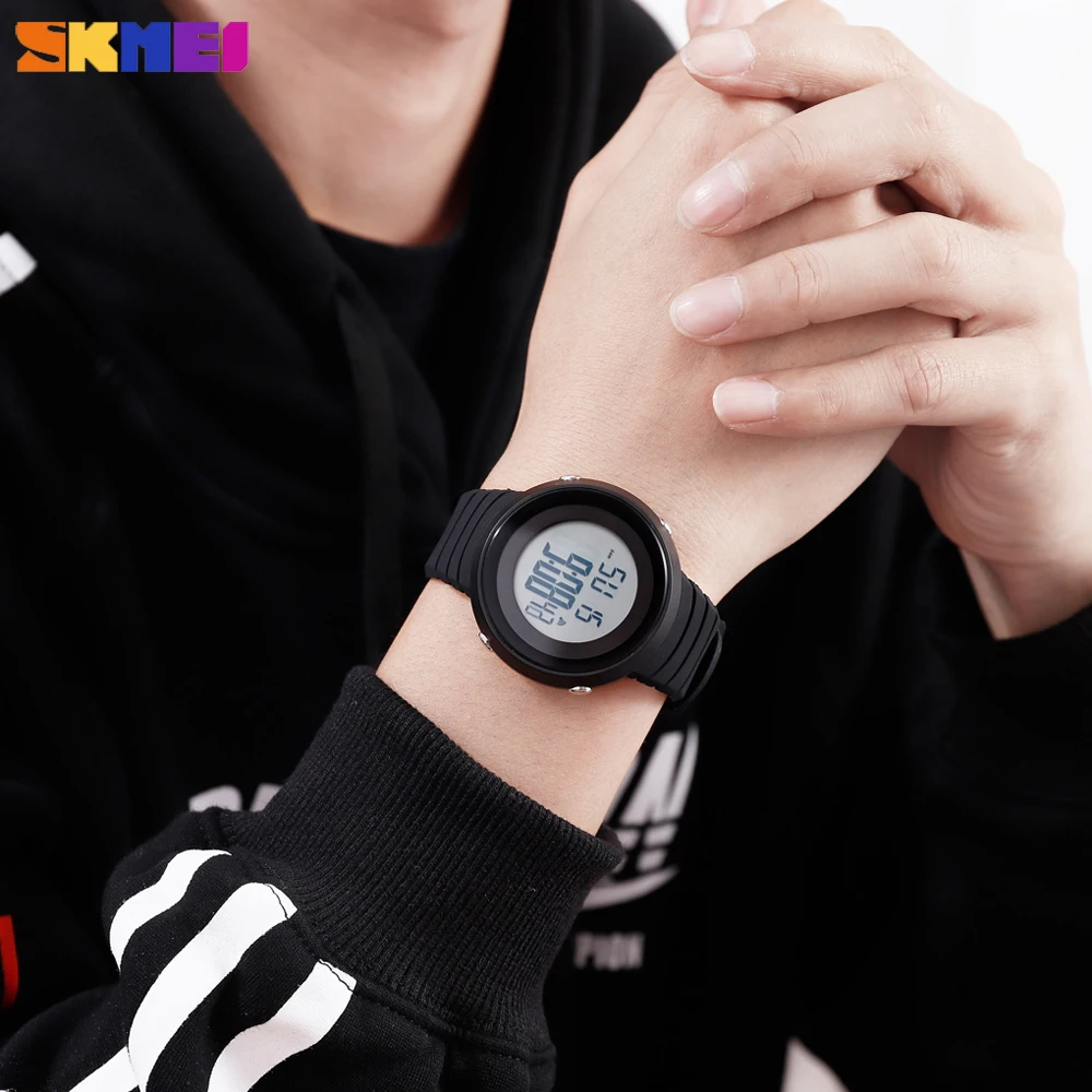 SKMEI модные спортивные часы для мужчин уличные Chrono EL с подсветкой