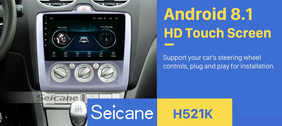 Seicane 9 дюймов Android 8,1 Автомобиль Радио Стерео головное устройство плеер для Ford Focus 2 Exi MT 2004-2008 2009 2010 2011 gps навигации