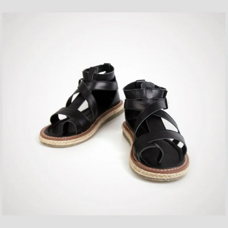 Японские мужские летние сандалии-гладиаторы размера плюс повседневные пляжные