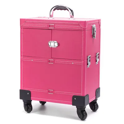Алюминиевая тележка для маникюра чемодан косметичка профессиональная макияжа с