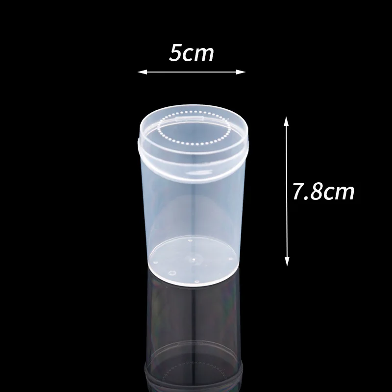 

400pcs/lot 5cmx7.8cm transparent Round plastic box PP Cotton swab box product packaging Container Box