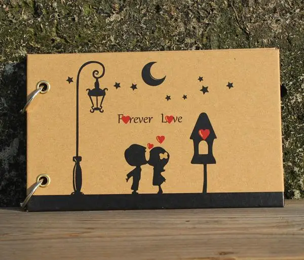 Милый черный мини-лист ручной работы 5 дюймов детский альбом для скрапбукинга с