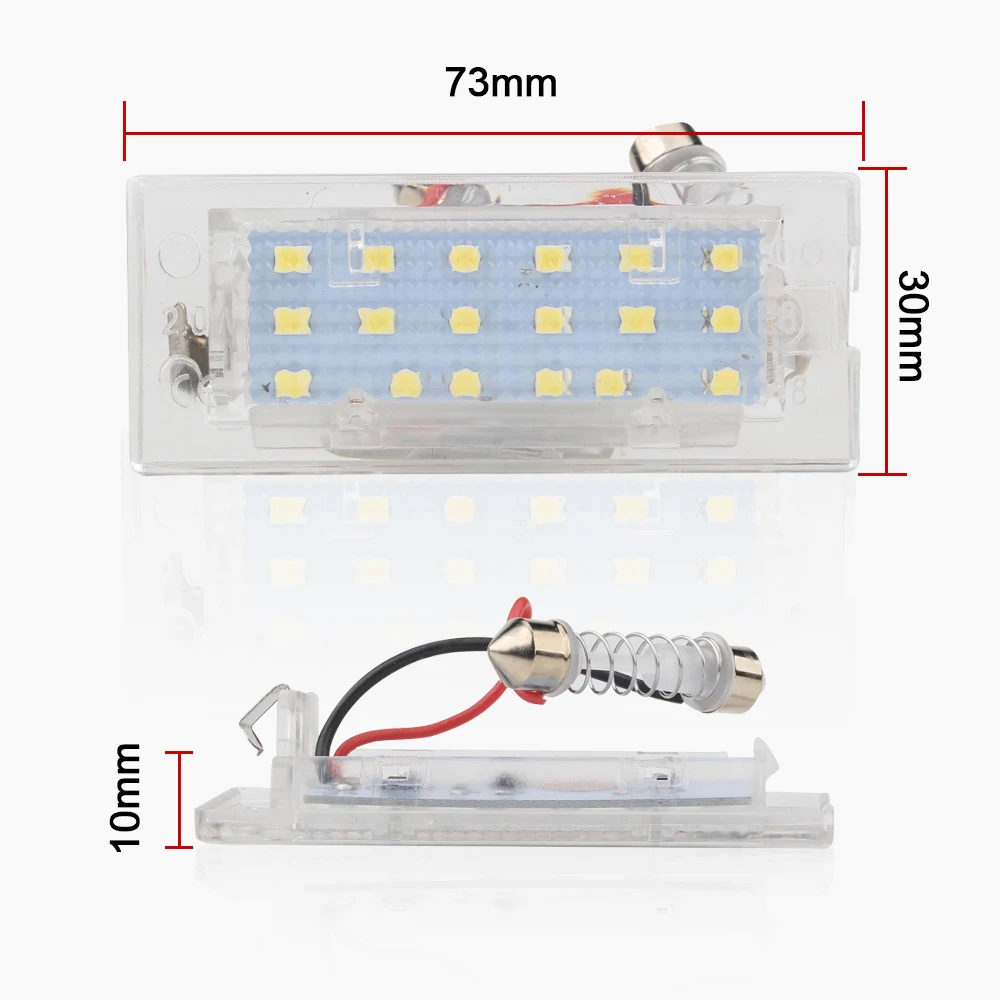 Автомобильный светодиодный светильник для номерного знака 2 шт. 12 В белый BMW E81 E87