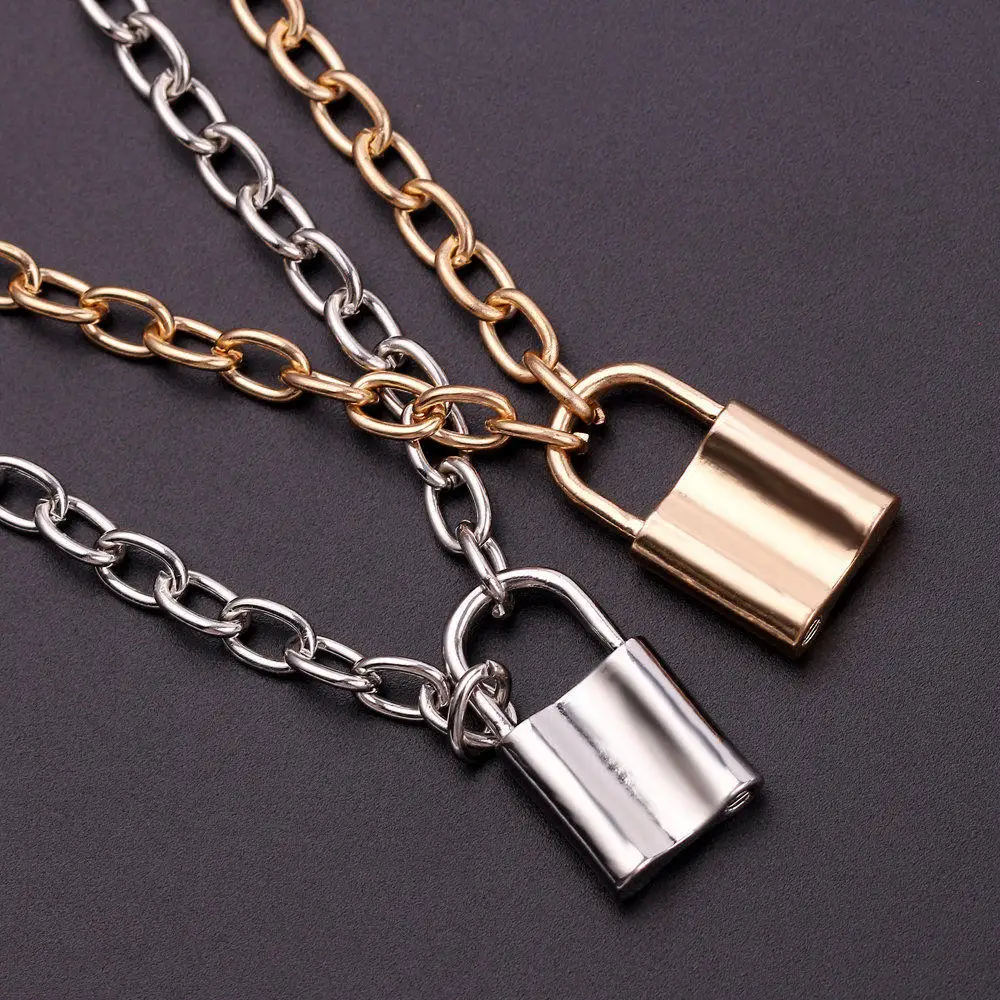 Цепочка с подвеской в виде висячего замка для мужчин и женщин|Ожерелья подвеской|
