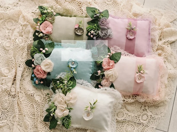 Pillow + headwear set for baby photography newborn props flowers &amp pillows photo shooting posing | Детская одежда и обувь