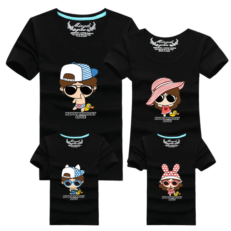 1 шт. хлопковая футболка с коротким рукавом мультяшным принтом | Мать и ребенок
