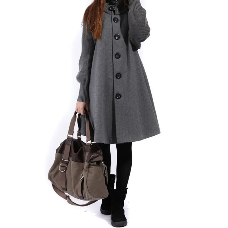 Женское шерстяное пальто весна осень Новая женская однобортная ветровка Зимний