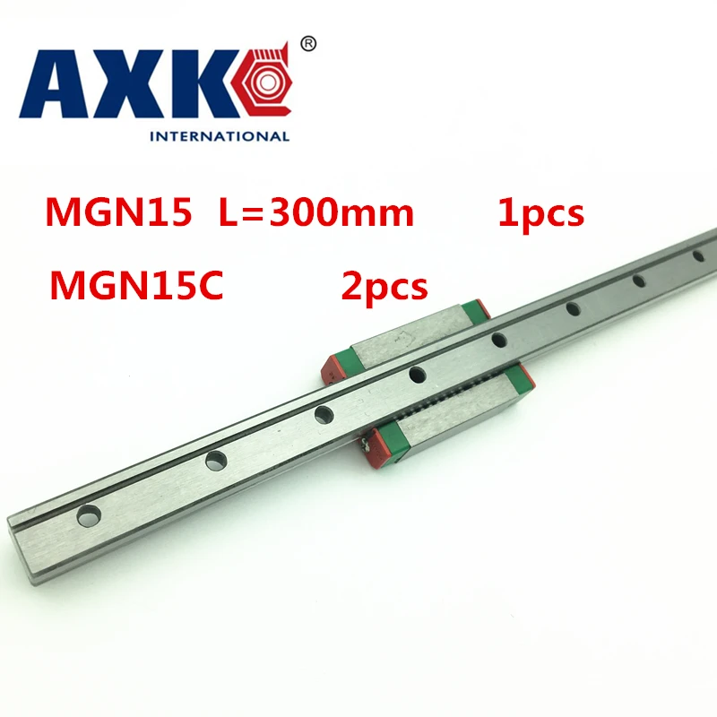

2021 Sale Cnc Router Parts Linear Rail Axk 1pc 15mm Width 300mm Mgn15 Linear Guide Rail + 2pc Mgn Mgn15c Blocks Carriage Cnc