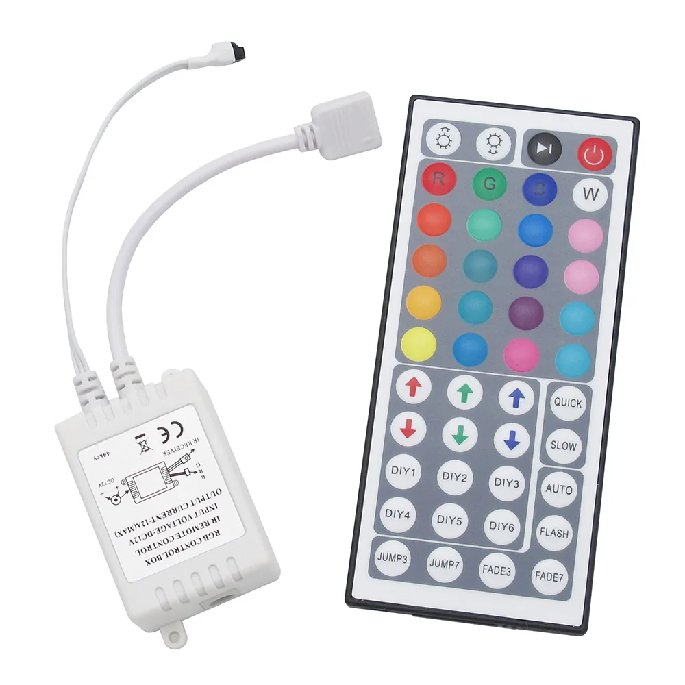 5 м 3528 RGB светодиодный свет, неводозащищенный светодиод, Гибкая rgb Светодиодная лента, набор+ 44 ключа дистанционного управления+ адаптер питания