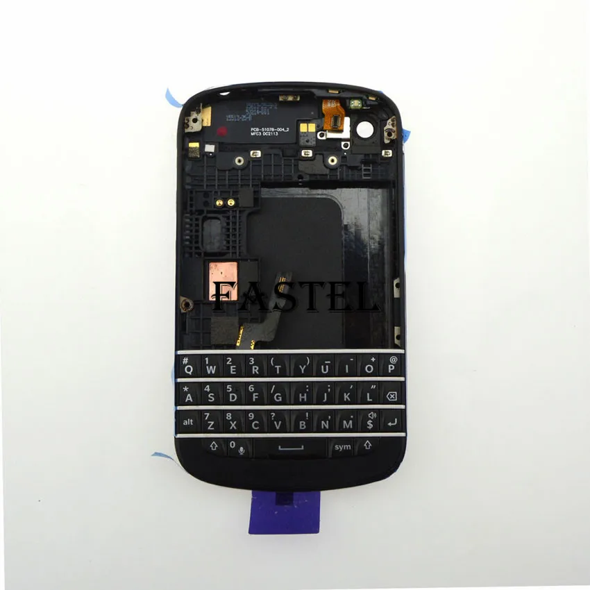 Black English Для BlackBerry Q10 полный корпус мобильного телефона+ рамка чехол+ русская Франция английская клавиатура с гибкой - Цвет: Black English