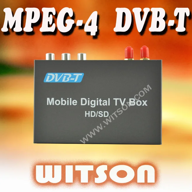 WITSON Автомобильный HD DVB-T коробка(MPEG-4/H.264/AVC) Автомобильный цифровой ТВ