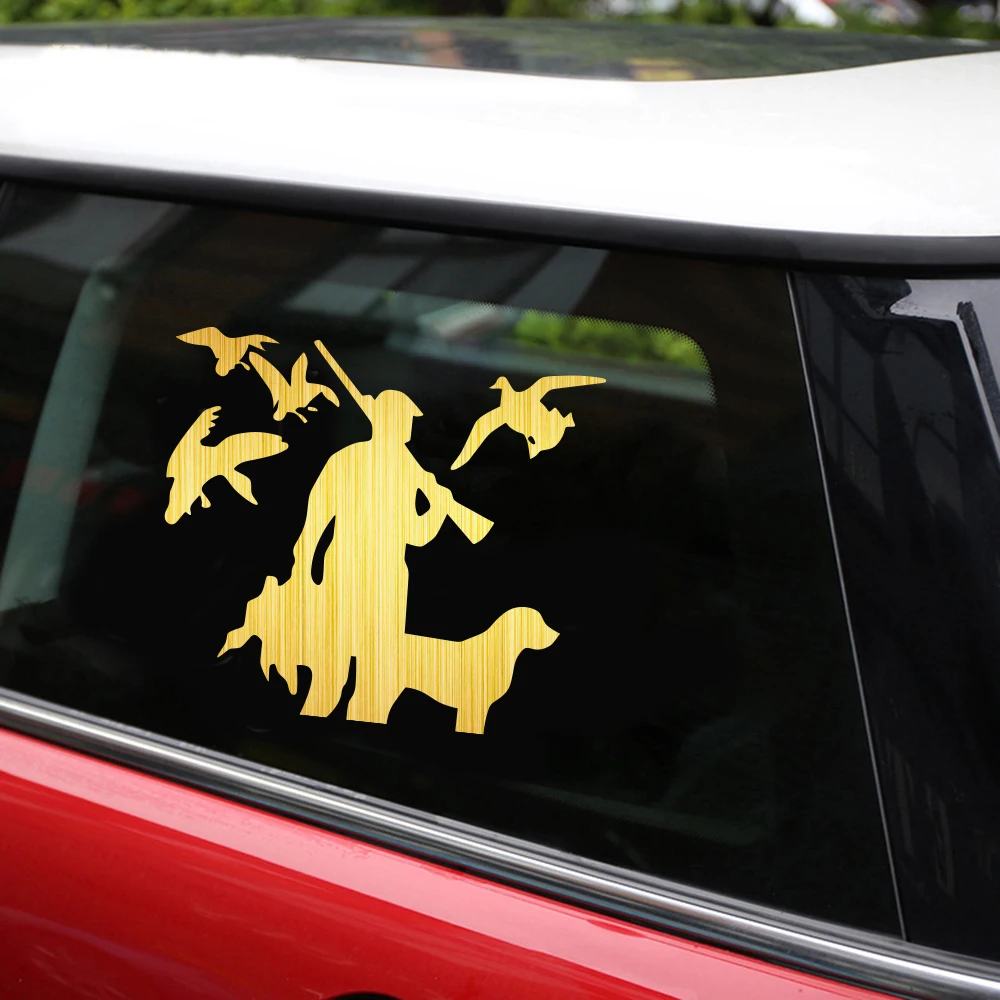 Tancredy Hunting Hunt Hunters and Dogs Pattern Car Bumper Stickers Decals Styling Decoration Door Body Window Sticker | Автомобили и