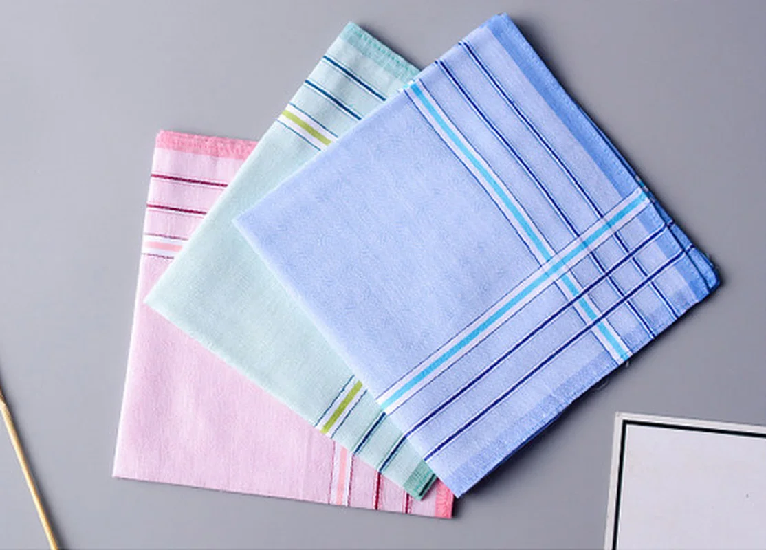 100% хлопок многоцветный плед полосы мягкий маленький платок унисекс впитывающий