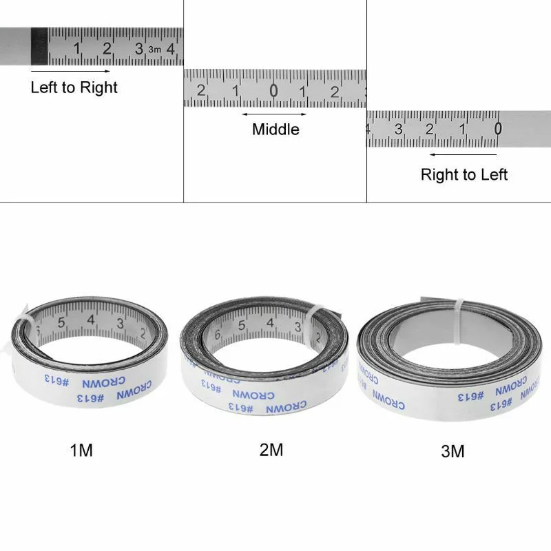 

Stainless Steel Miter Track Tape Measure Self Adhesive Metric Scale Ruler TN88