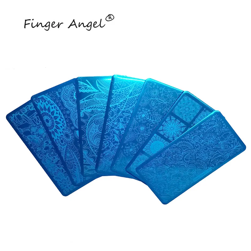 Finger Angel 1 шт. пластины для штамповки ногтей 6*12 см штамп изображения пластины прекрасная Корона бабочки узоры ногти маникюрный шаблон инструмент