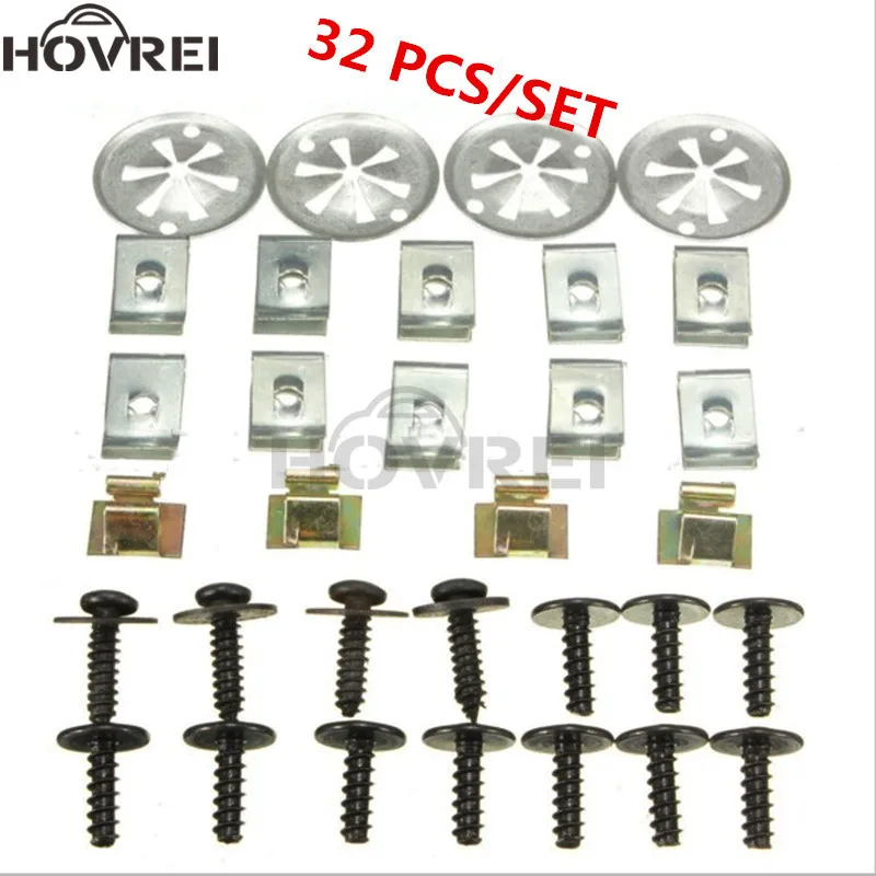 32 шт./компл. защитная пластина автомобильного двигателя винт с застежкой для