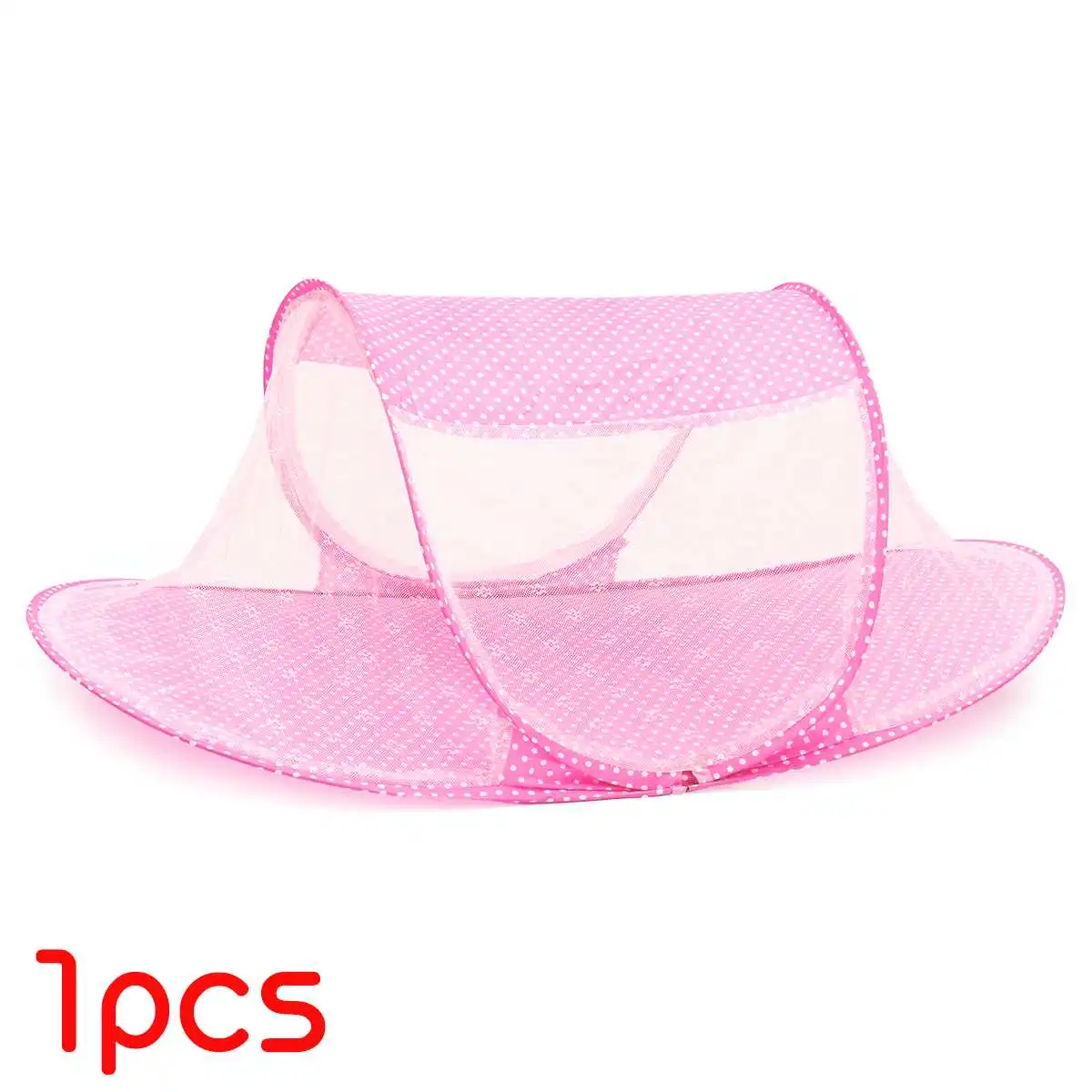 Type 1 (1pc)Pink Детская Колыбелька сетка складные детские москитные сетки Кровать Матрас Подушка из трех частей костюм для 0-3 лет Детская палатка Колыбель - Цвет: Type 1 (1pc)Pink