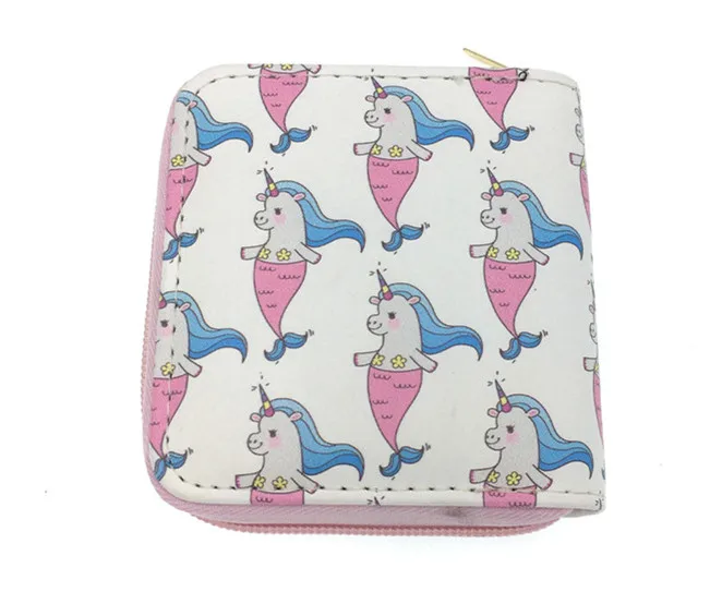 7 short purse JR Новинка, короткий кошелек из искусственной кожи на молнии с рисунком арбуза, панды, кота, кролика, медведя, животных, для девушек, кошелек для денег, ID, карт, кошелек для монет - Цвет: 7 short purse JR