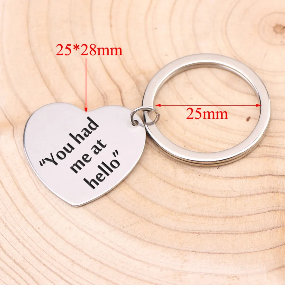 У вас был я на Hello брелок ручной штампованный в форме сердца для пары подарок