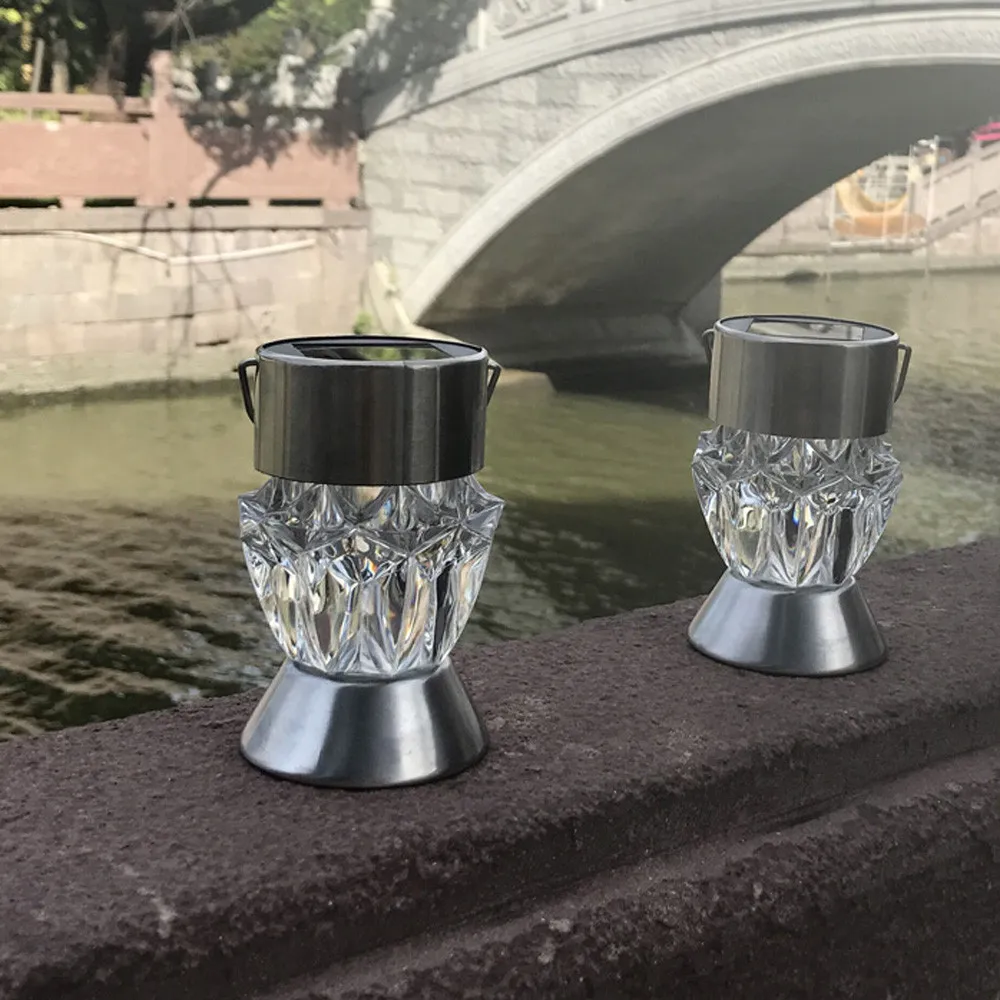 Водонепроницаемый Солнечный вращающийся Открытый Сад Кемпинг подвесной светодиодный светильник Алмазная лампа 7 цветов многоцветный светильник домашний садовый светильник s