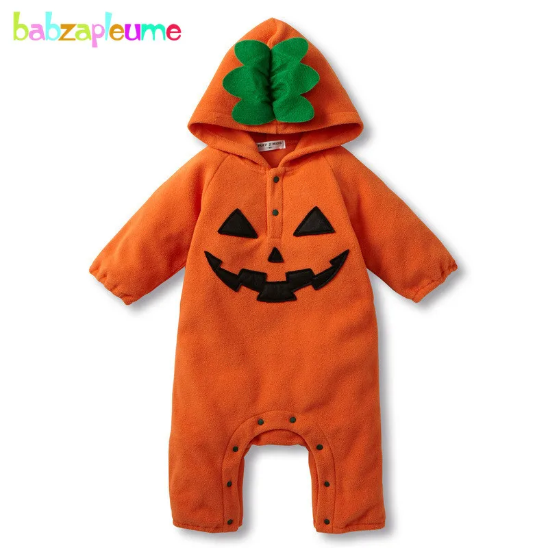 

0-24Months/Spring Autumn Newborn Clothes Rompers Cartoon Cute Pumpkin Halloween Baby Jumpsuit Infant Boys Girls Clothing BC1342