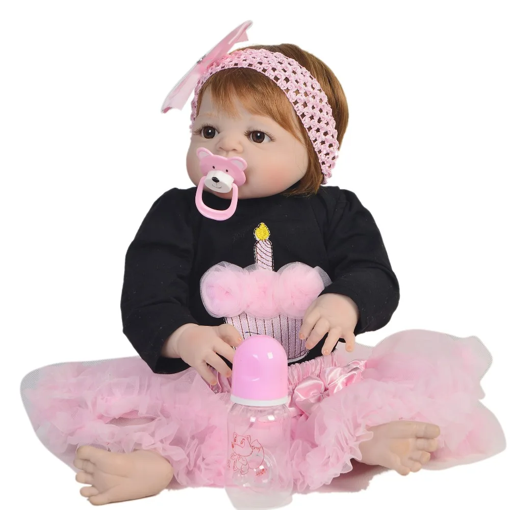 

Fashion 23 Inch Reborn Baby handmade Full Silicone Vinyl lifelike 57cm toddlers npk toys Toy Doll bedtime play house toys