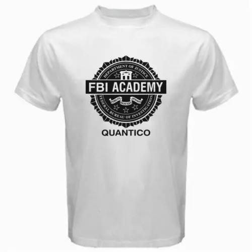 Футболка с логотипом Fbi Academy Quantico брендовая летняя футболка коротким рукавом и