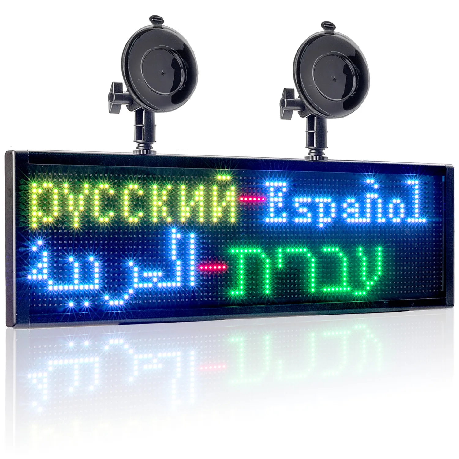 12 В седан P5MM 24*96 точек полноцветный RGB светодиодный знак wi-fiпрограммируемый прокрутка информации Многофункциональный светодиодный дисплей Панель