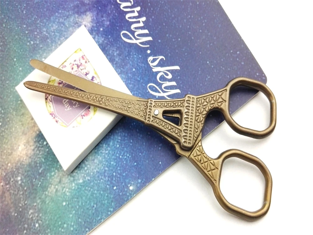 1 piece Creative Retro Titanium Sewing Scissors Vintage Craft Cute Stationery DIY Supplies 13.9x5.3cm | Канцтовары для офиса и