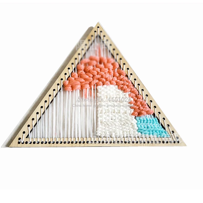 2 шт. треугольная деревянная ручная тканая рамка набор гобелен украшение в виде