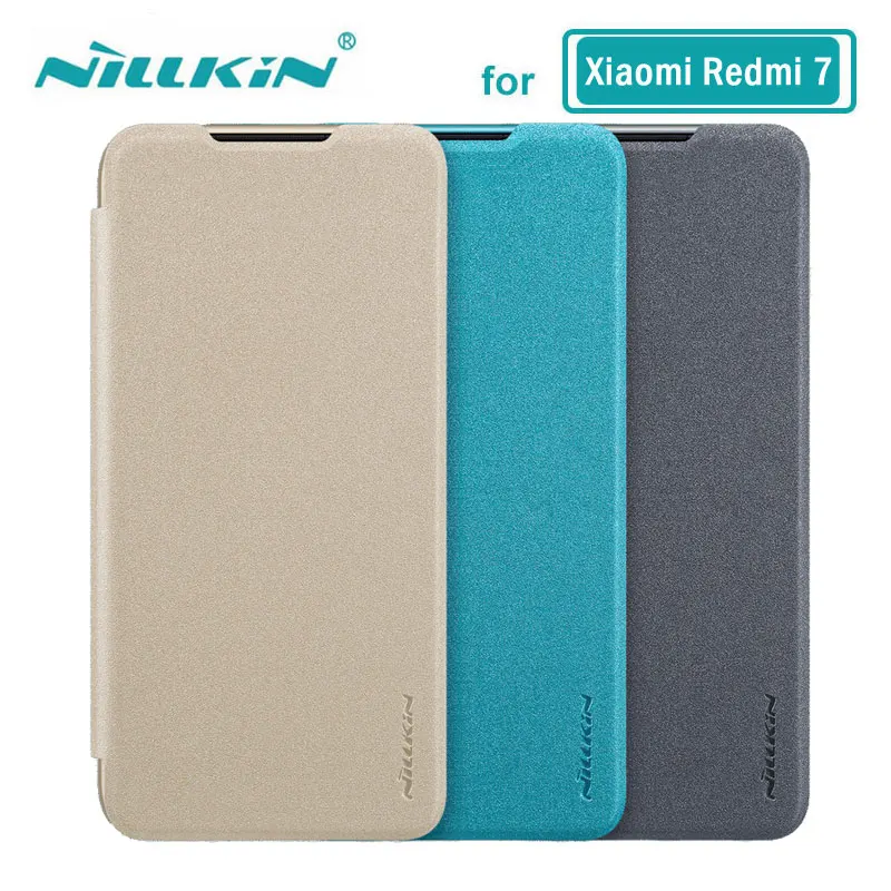 Флип-чехол для Xiaomi Redmi 7 Nillkin Sparkle Series из искусственной кожи чехол для Redmi 7 6,26''
