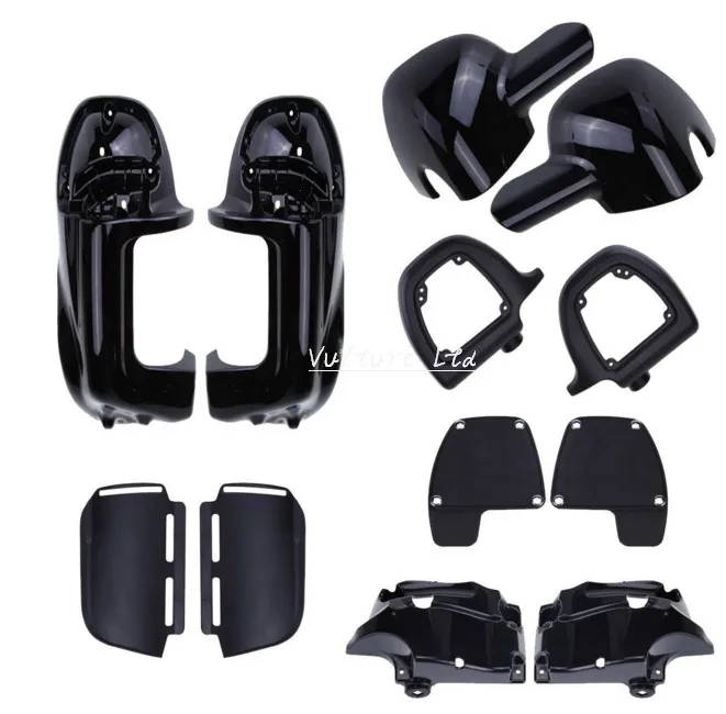 Яркий черный нижний вентилируемый обтекатель для Harley HD Road King Street Glide Touring parts |