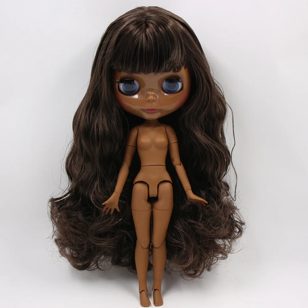 ICY Nude Blyth Custom Doll No. BL950/0222 коричневый микс черные волосы 1/6 bjd, pullip, licca, jerryberry