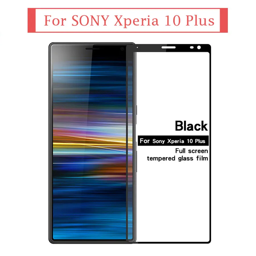 Протектор экрана для sony Xperia 10 Plus закаленное стекло + Защитная пленка Glas|Защитные