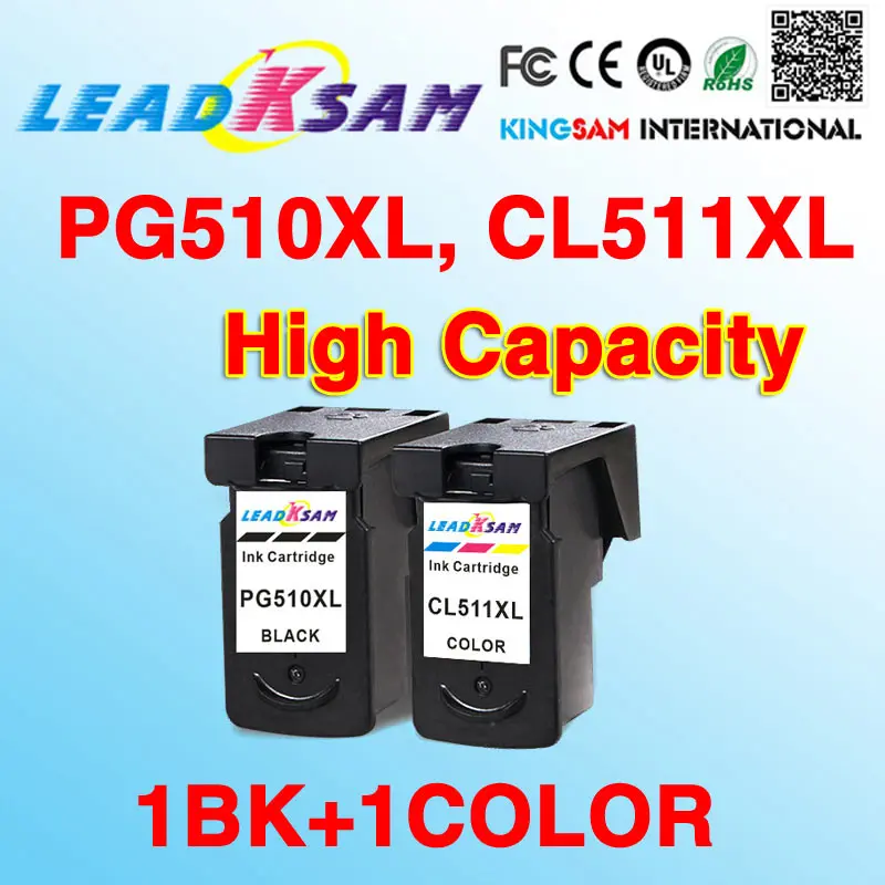 2x чернильный картридж PG510 CL511 совместимый с принтером PG510XL CL510XL Pixma MP240 MP250 MP260 MP270 MP280