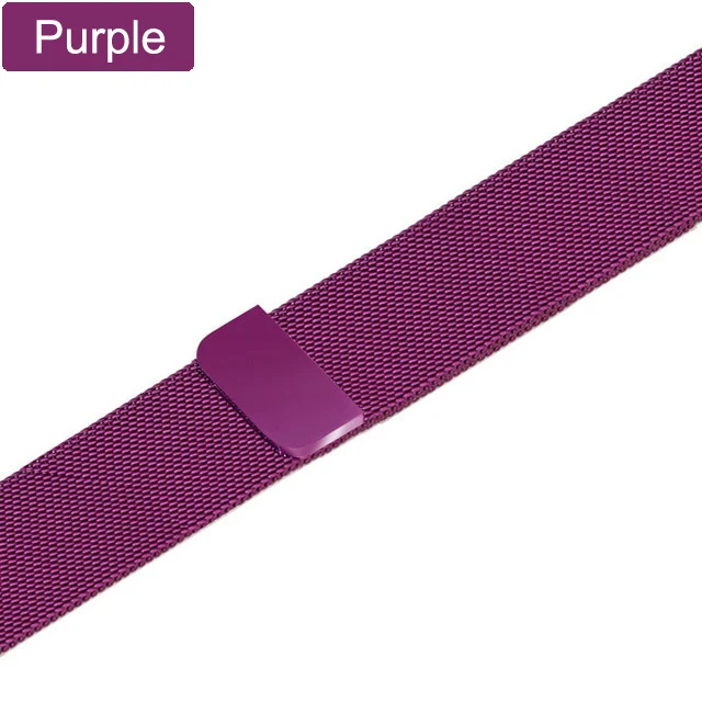 Official purple Ремешок для apple watch Миланская петля ремешок для apple watch 4 apple watch ремешок apple watch 3 ремешки для apple watch 4 3 iwatch band 42mm 38mm 44mm 40mm умный ремешок для часов accessories 42 mm 44 mm series 4 3 - Цвет ремешка: Official purple