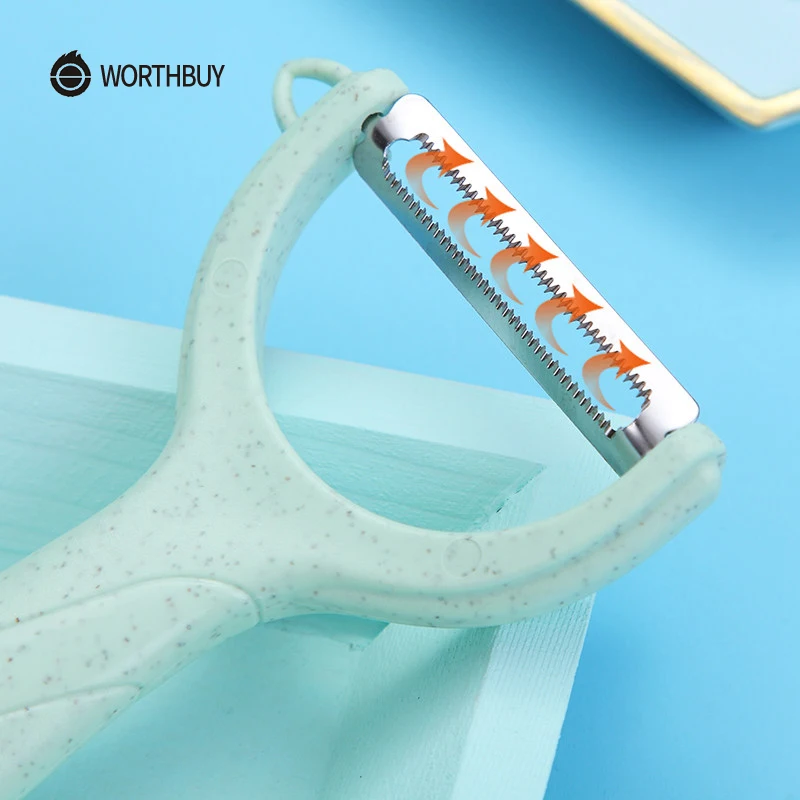 WORTHBUY Овощечистка из нержавеющей стали Картофелечистка с пшеничной соломы ручные