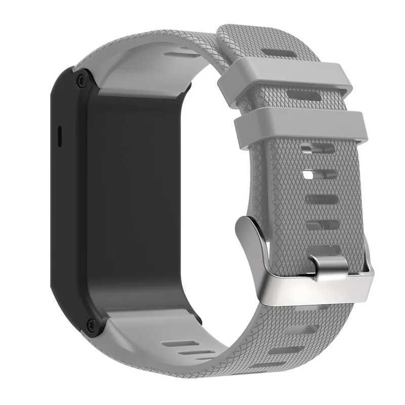 Серый Спортивный силиконовый ремешок для Garmin vivoactive HR ремешок на запястье браслет ремешок для Garmin vivoactive HR сменный Браслет - Цвет: Серый