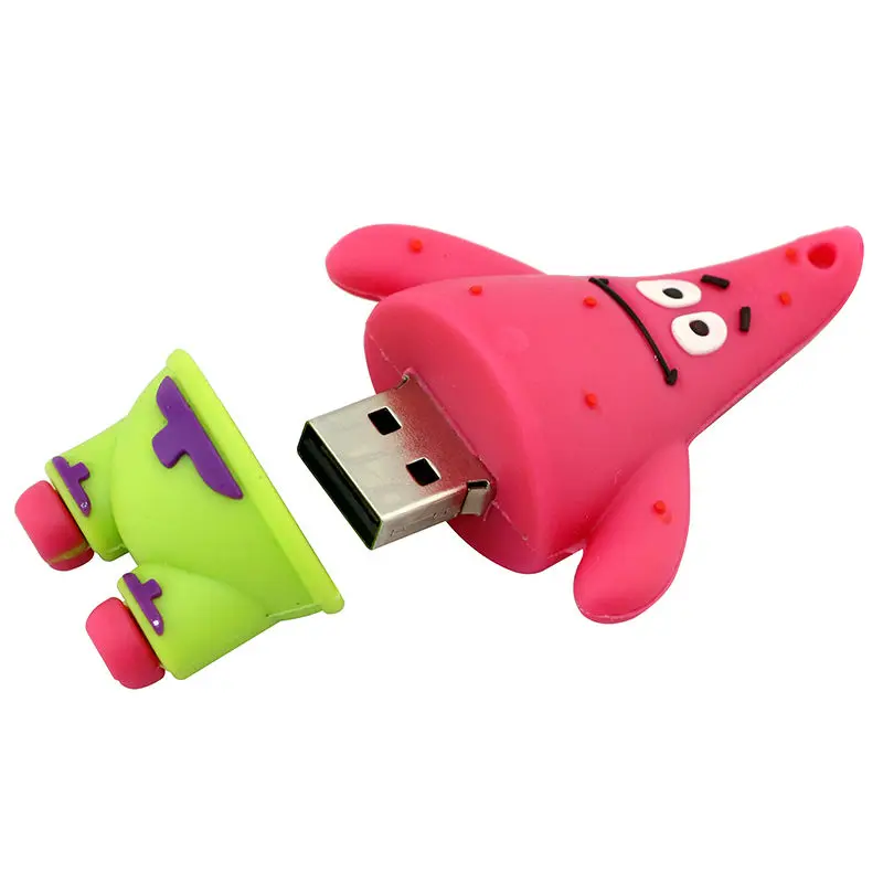 Флешка 4 ГБ 8 ГБ 16 ГБ 32 ГБ 64 Гб USB флеш-накопитель милый Губка Боб Патрик звезда U диск прекрасный Забавный креативный мультяшный флеш-накопитель подарок