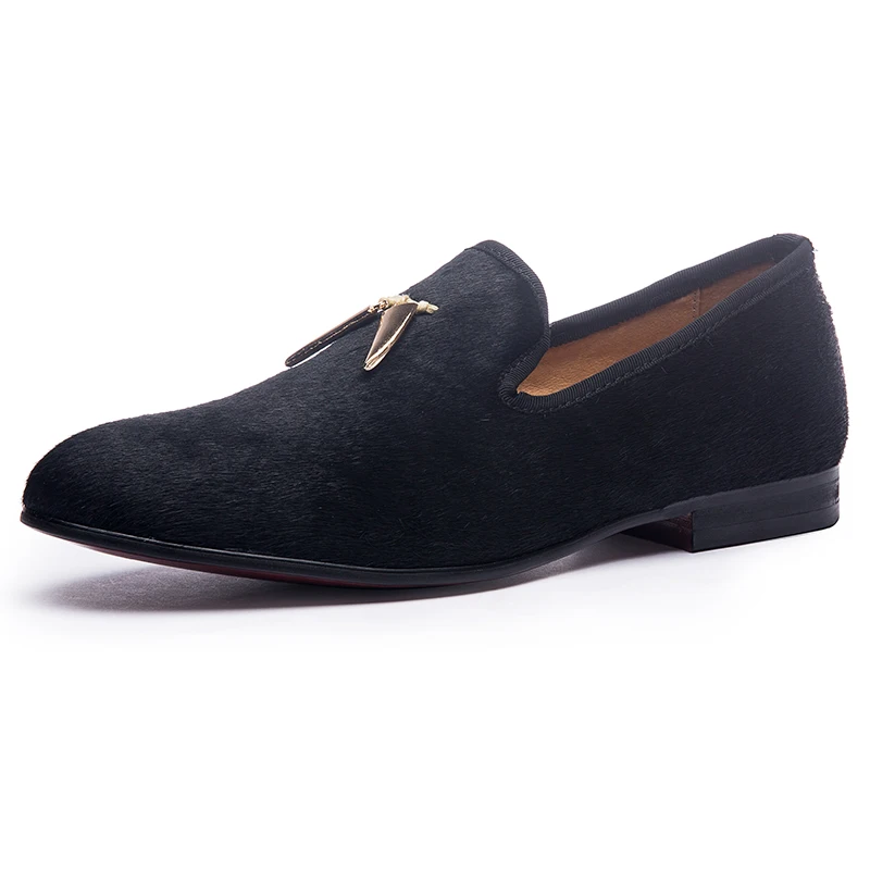 new Gold metal signature Shark Tooth Handmade Men Velvet shoes wedding and party Loafers Size US 6-13 | Обувь