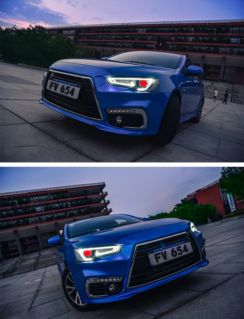 VLAND передний головной светильник для Mitsubishi Lancer-EX светодиодный головной светильник 2009- Xenon Devil eye Head Lamp DRL