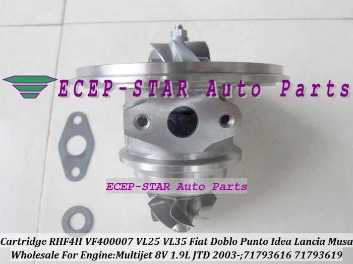 Бесплатная доставка турбокартридж CHRA RHF4H VF400007 VL25 VL35 71793616 71793619 для FIAT Doblo Punto 2 Idea