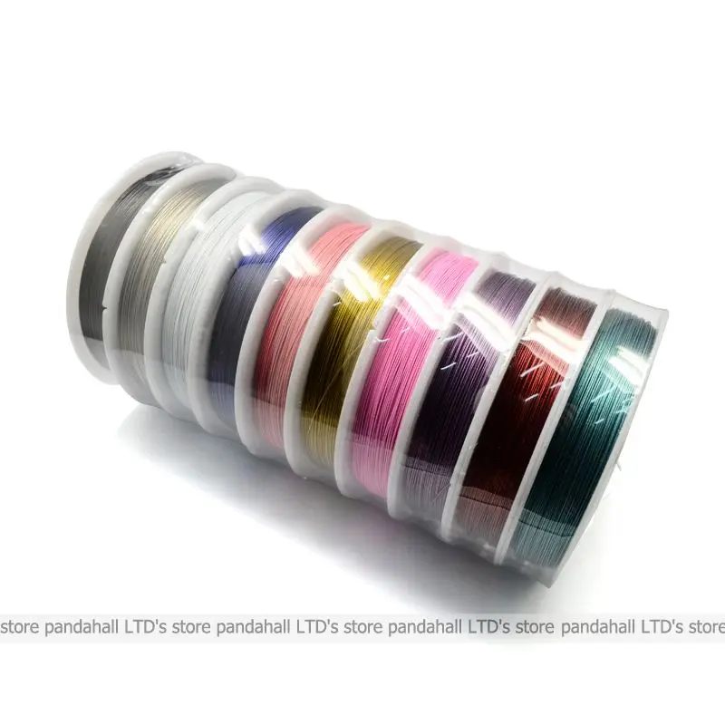 Стальной тигровый хвост смешанный цвет 0 38 мм около 60 м/рулон 10 рулонов/набор|tail